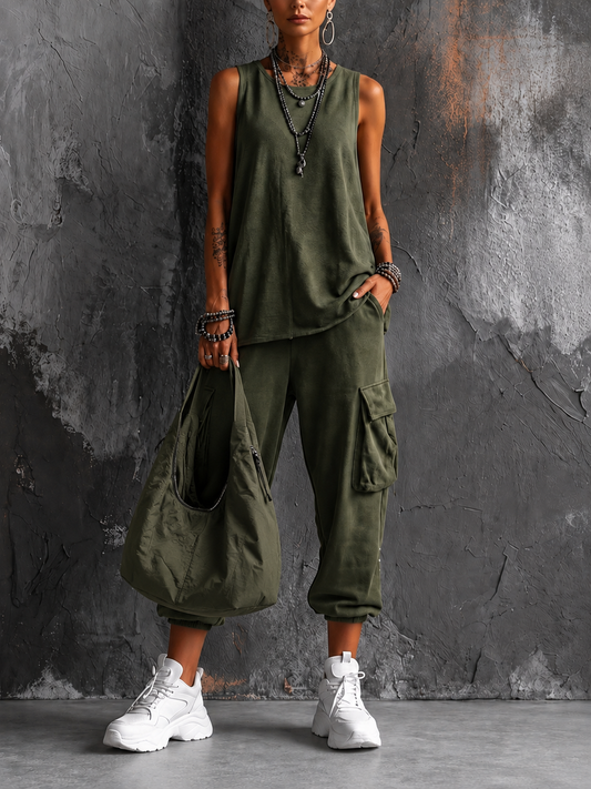 Conjunto casual de confort urbano