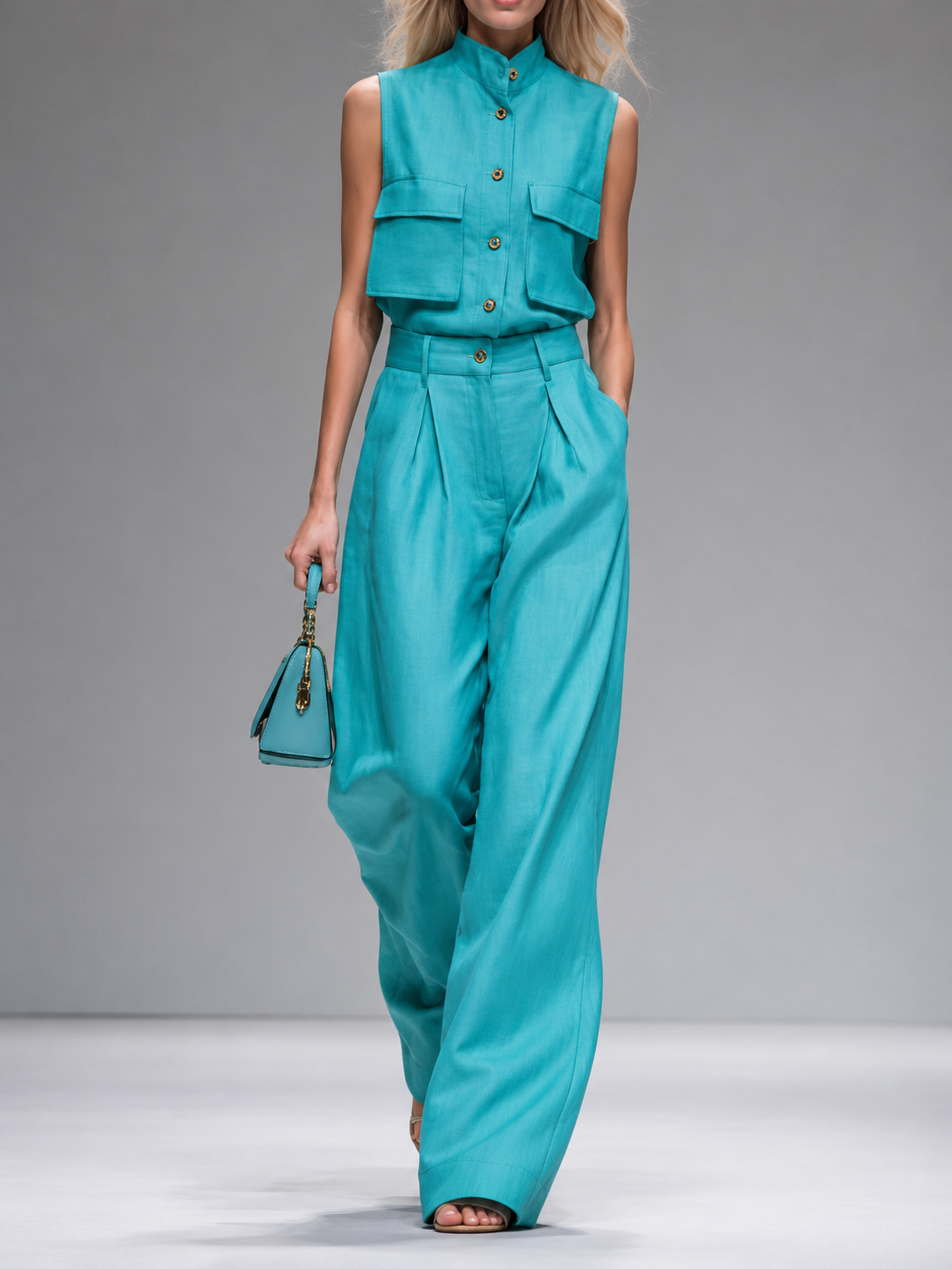 Traje elegante de dos piezas para mujer