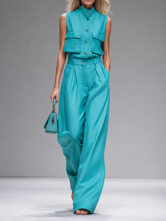 Traje elegante de dos piezas para mujer