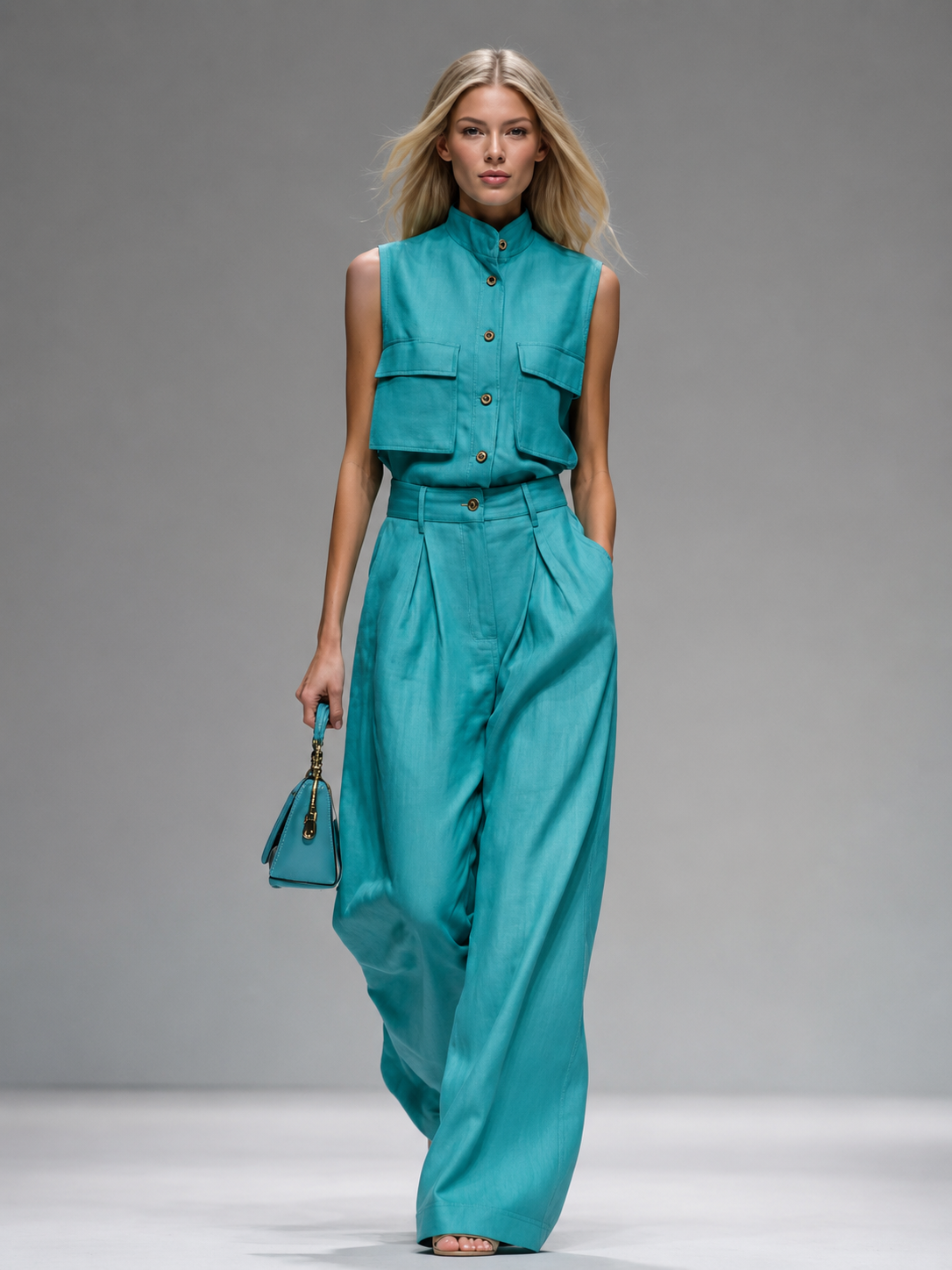 Traje elegante de dos piezas para mujer
