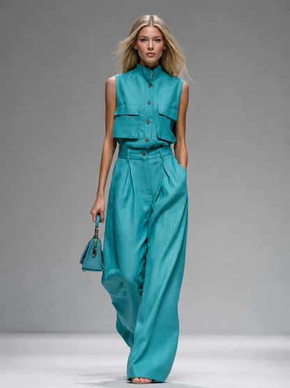 Traje elegante de dos piezas para mujer