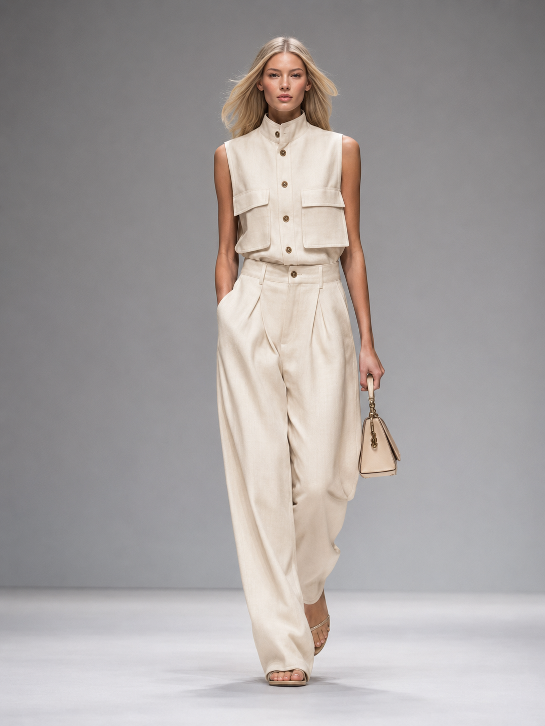 Traje elegante de dos piezas para mujer