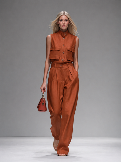 Traje elegante de dos piezas para mujer