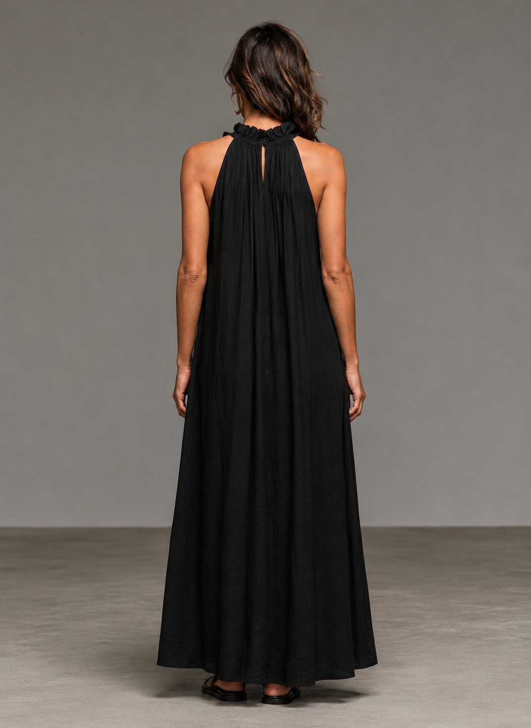 Vestido Maxi con Bolsillos