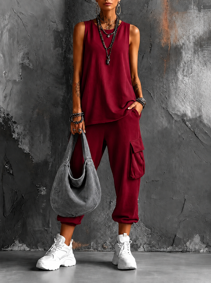 Conjunto casual de confort urbano