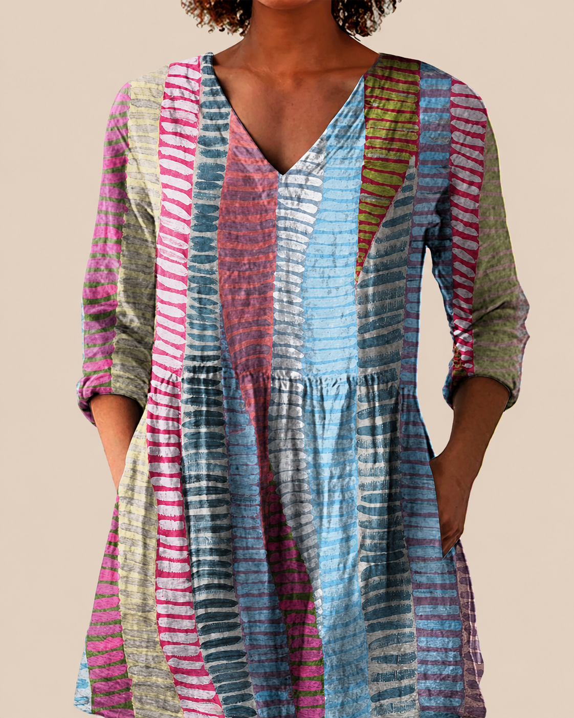 Blusa larga con diseño llamativo