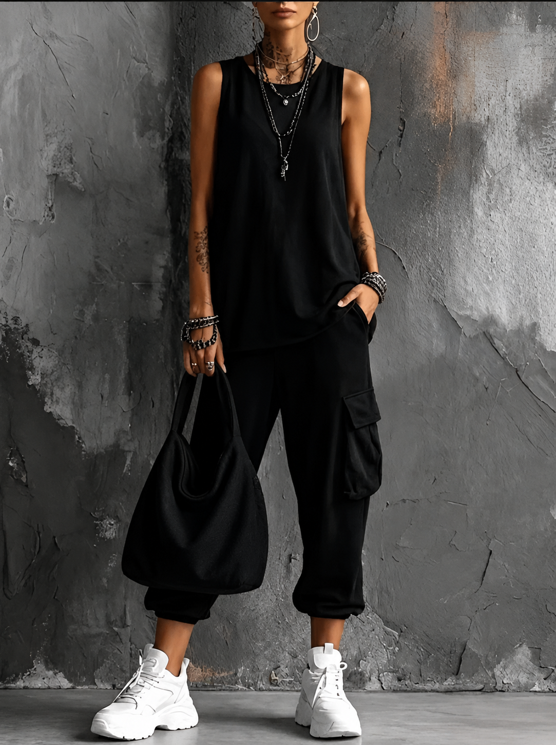 Conjunto casual de confort urbano