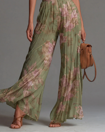 Mono plisado de gasa floral