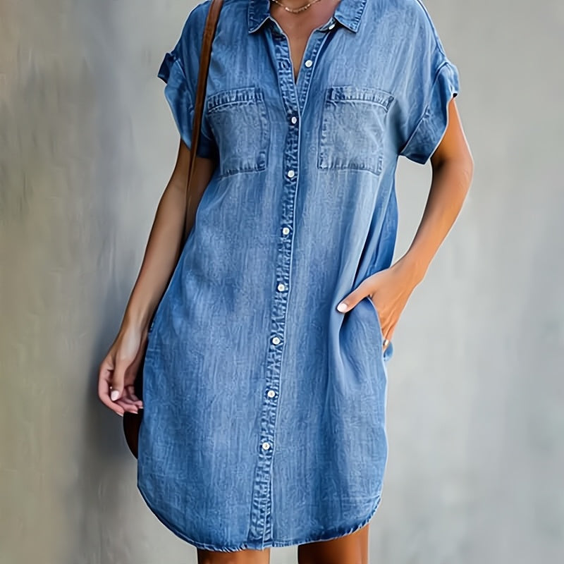 Vestido denim con botones