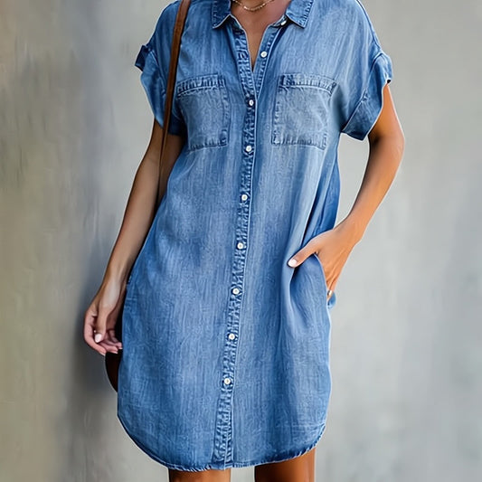 Vestido denim con botones