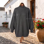 Jersey Oversize de Punto con Cuello Alto