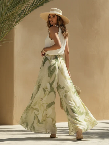 Elegante conjunto ligero con estampado floral
