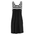 Vestido Midi de Rayas con Bolsillos