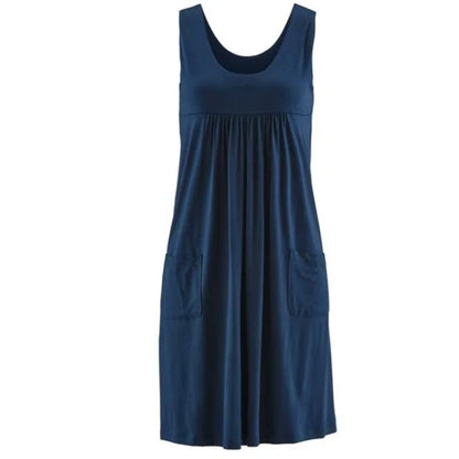 Vestido Midi de Rayas con Bolsillos