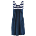 Vestido Midi de Rayas con Bolsillos