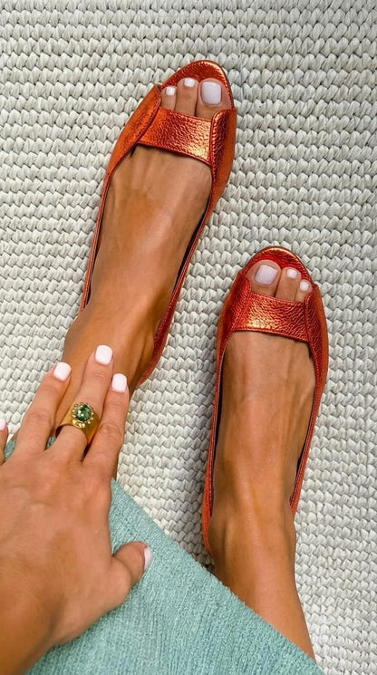 Sandalias Doradas Comfort Chic