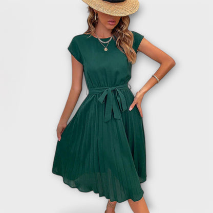 Vestido Midi Plisado para el Verano