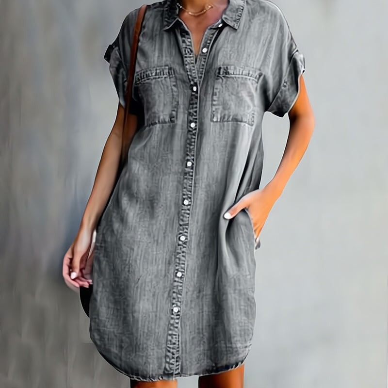 Vestido denim con botones