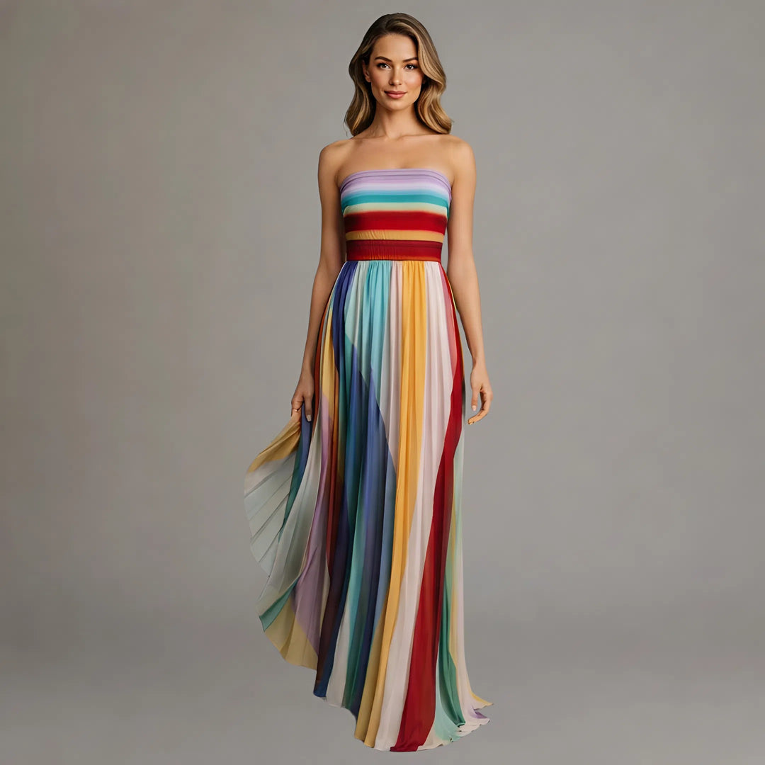 Vestido Maxi Colorido Luz