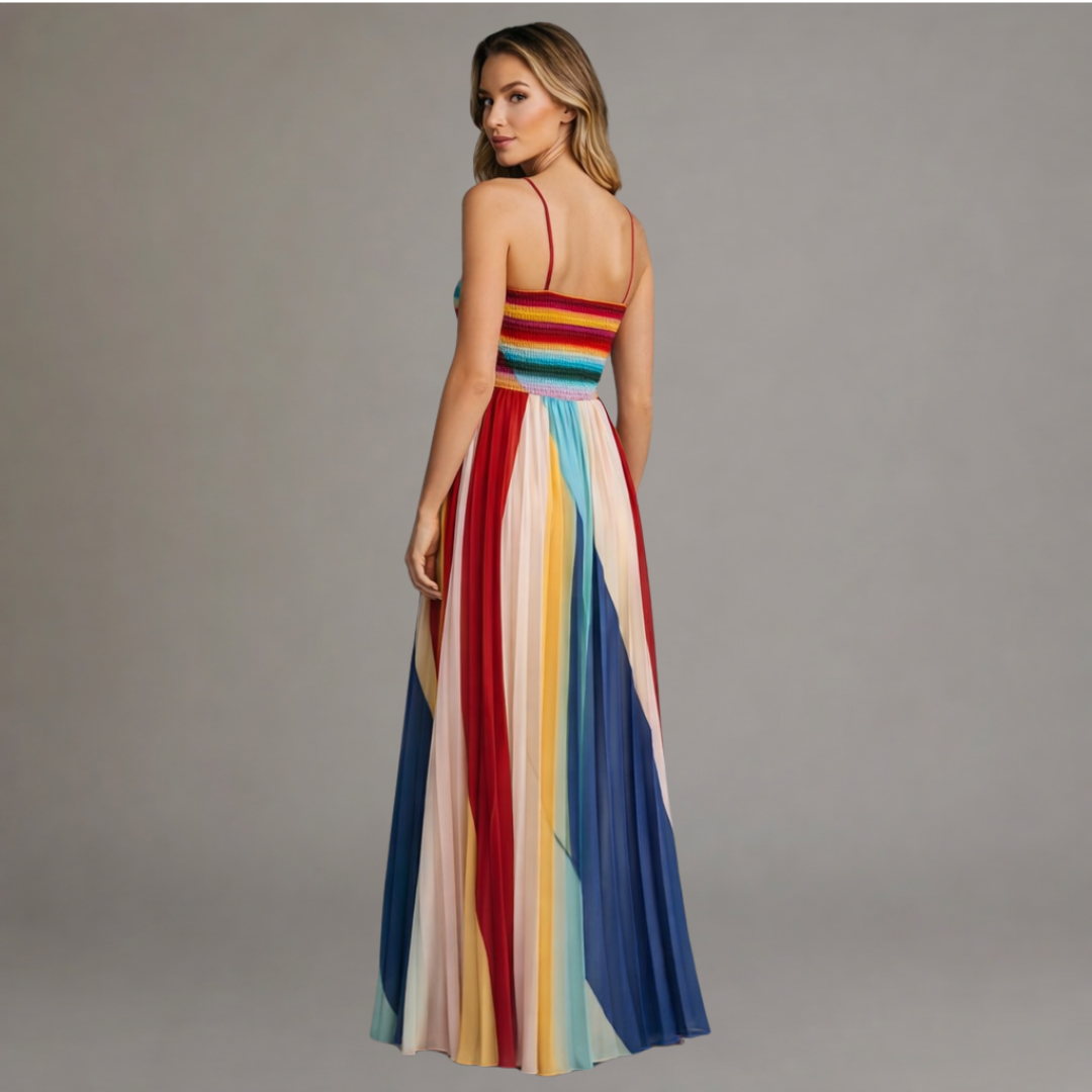 Vestido Maxi Colorido Luz