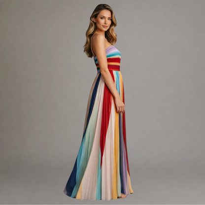 Vestido Maxi Colorido Luz