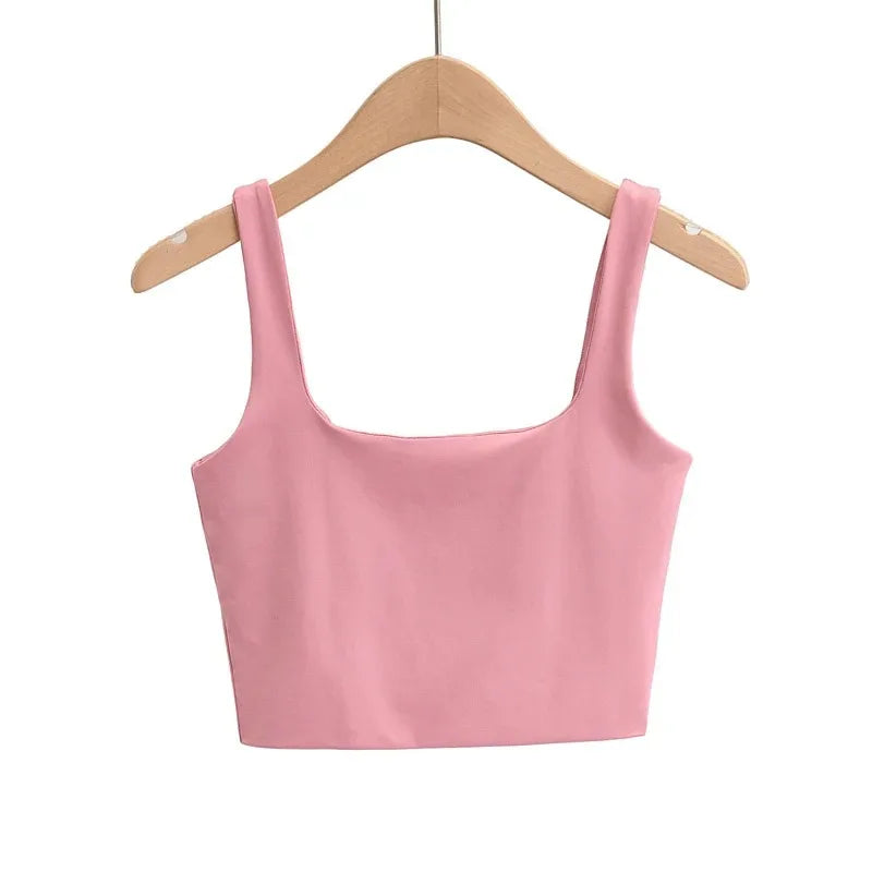 Top de Tirantes con Escote Cuadrado para Mujer