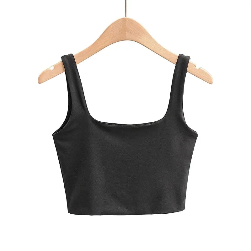Top de Tirantes con Escote Cuadrado para Mujer