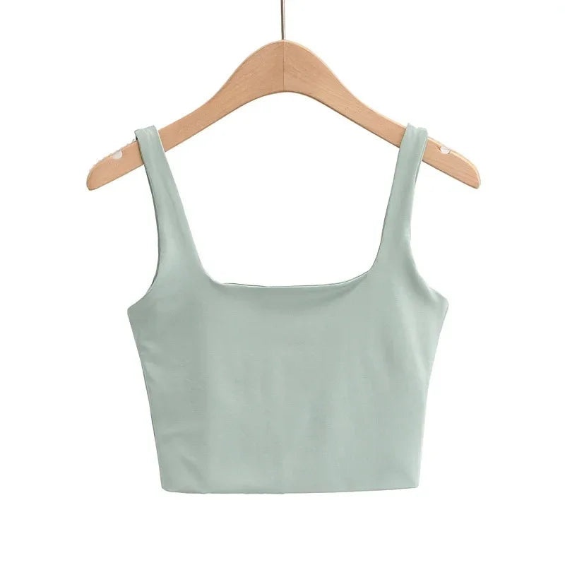 Top de Tirantes con Escote Cuadrado para Mujer