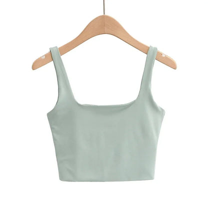 Top de Tirantes con Escote Cuadrado para Mujer