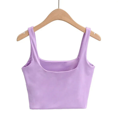 Top de Tirantes con Escote Cuadrado para Mujer