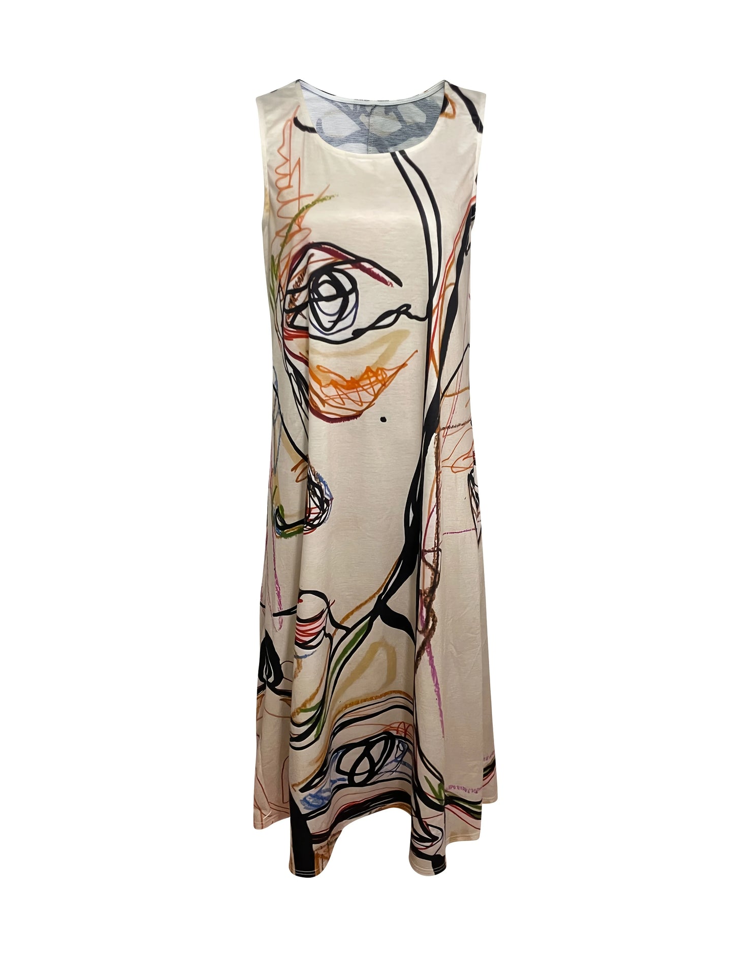 Vestido Largo Estampado Bohemio