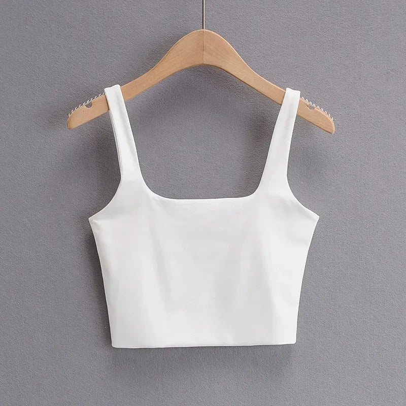Top de Tirantes con Escote Cuadrado para Mujer