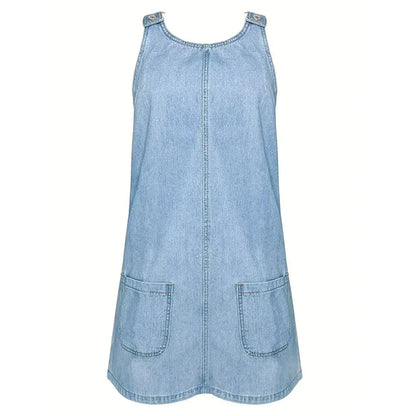Vestidos relajados con look denim