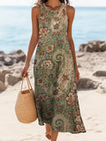 Vestido Largo Estampado Bohemio