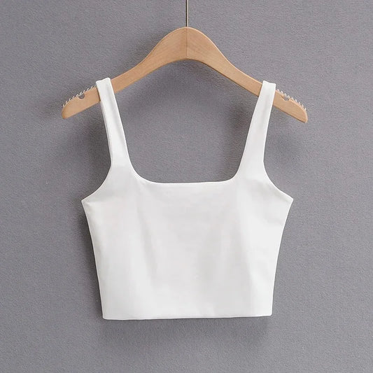 Top de Tirantes con Escote Cuadrado para Mujer