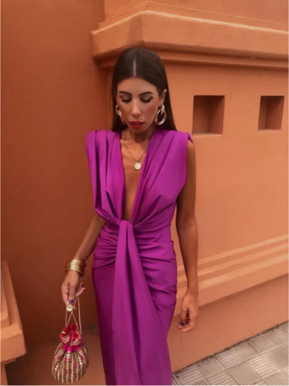 Elegante vestido plisado