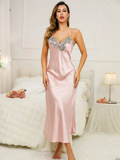 Vestido Largo Elegante de Satén