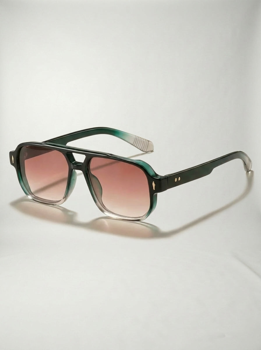 Gafas de Sol Cuadradas de Estilo Racing con Doble Puente