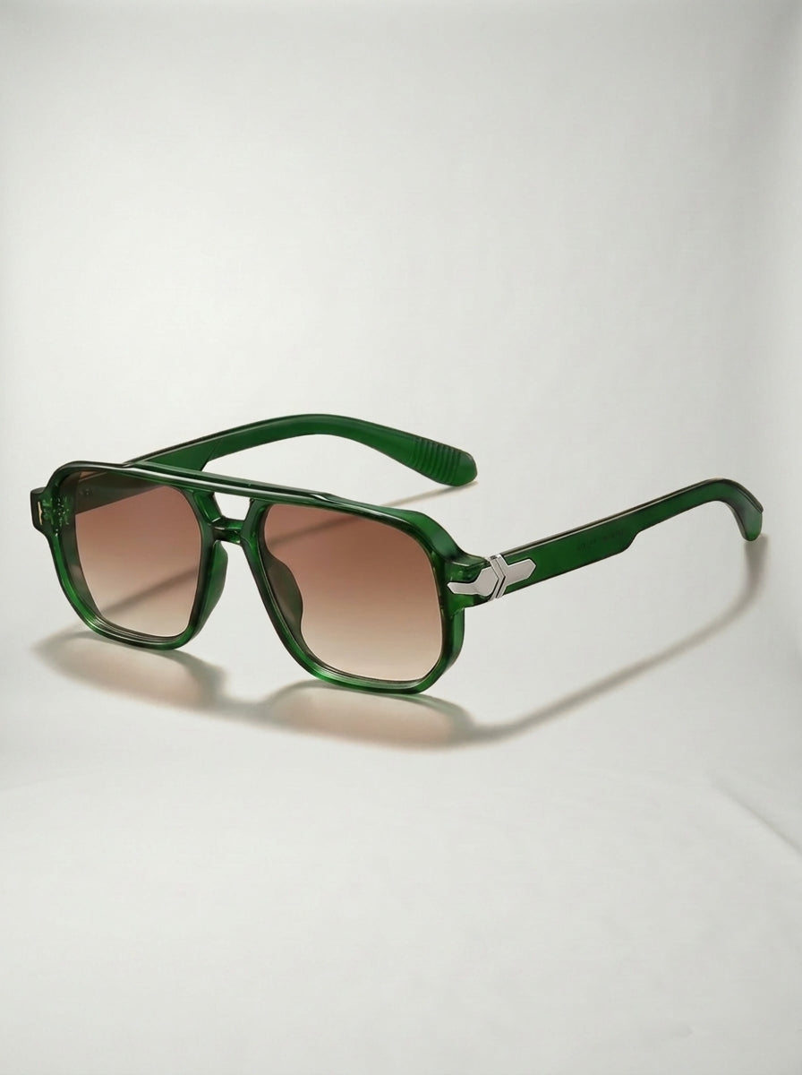 Gafas de Sol Cuadradas de Estilo Racing con Doble Puente
