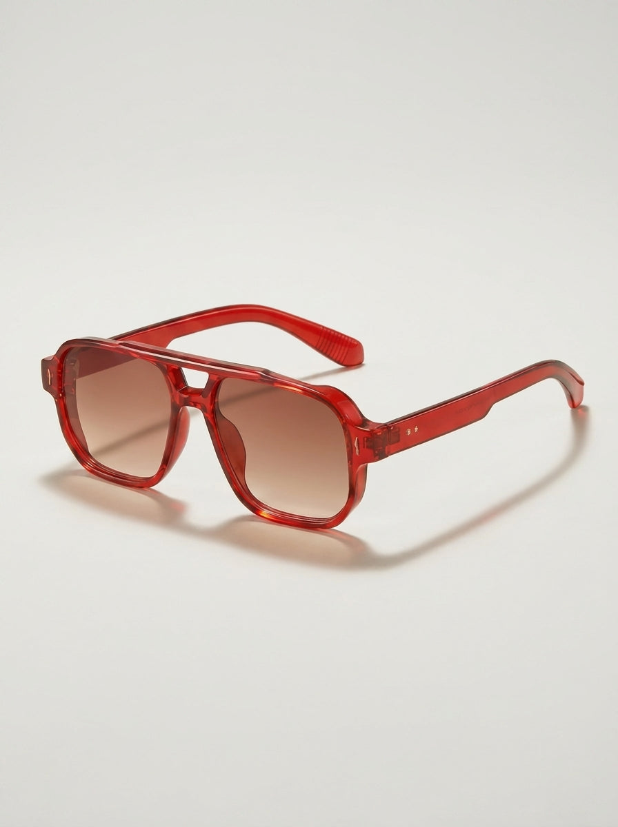 Gafas de Sol Cuadradas de Estilo Racing con Doble Puente