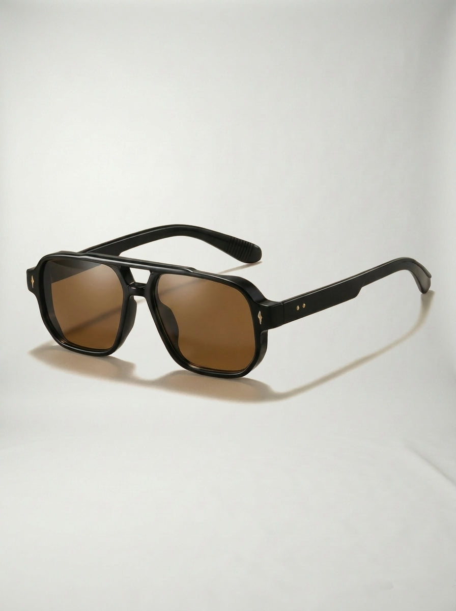 Gafas de Sol Cuadradas de Estilo Racing con Doble Puente