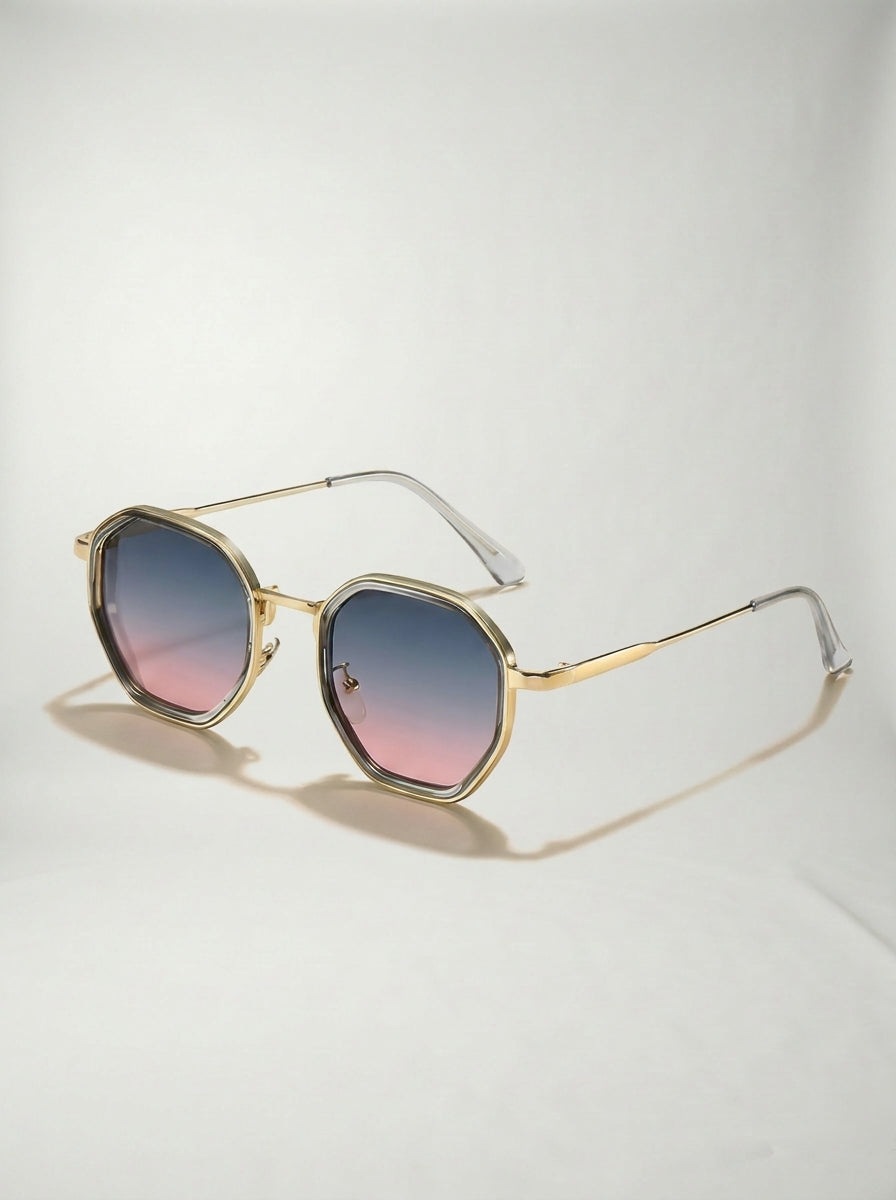 Gafas de Sol de Montura Fina y Diseño Geométrico