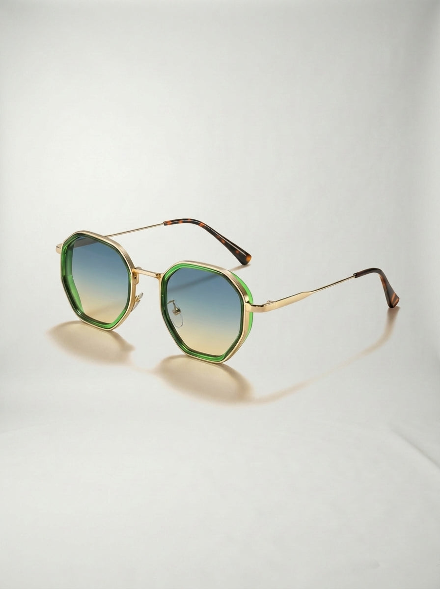 Gafas de Sol de Montura Fina y Diseño Geométrico