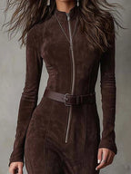 Vestido Escultural con Cintura Estructurada