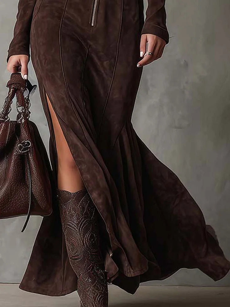 Vestido Escultural con Cintura Estructurada