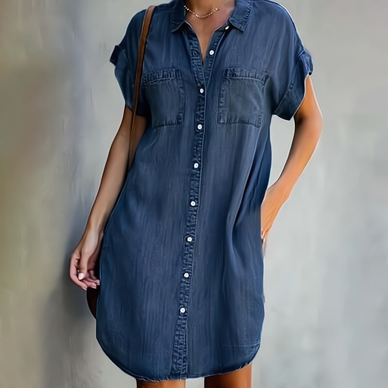 Vestido denim con botones