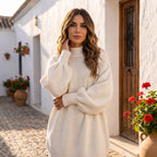 Jersey Oversize de Punto con Cuello Alto