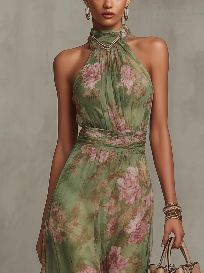 Élise Vestido Maxi Floral