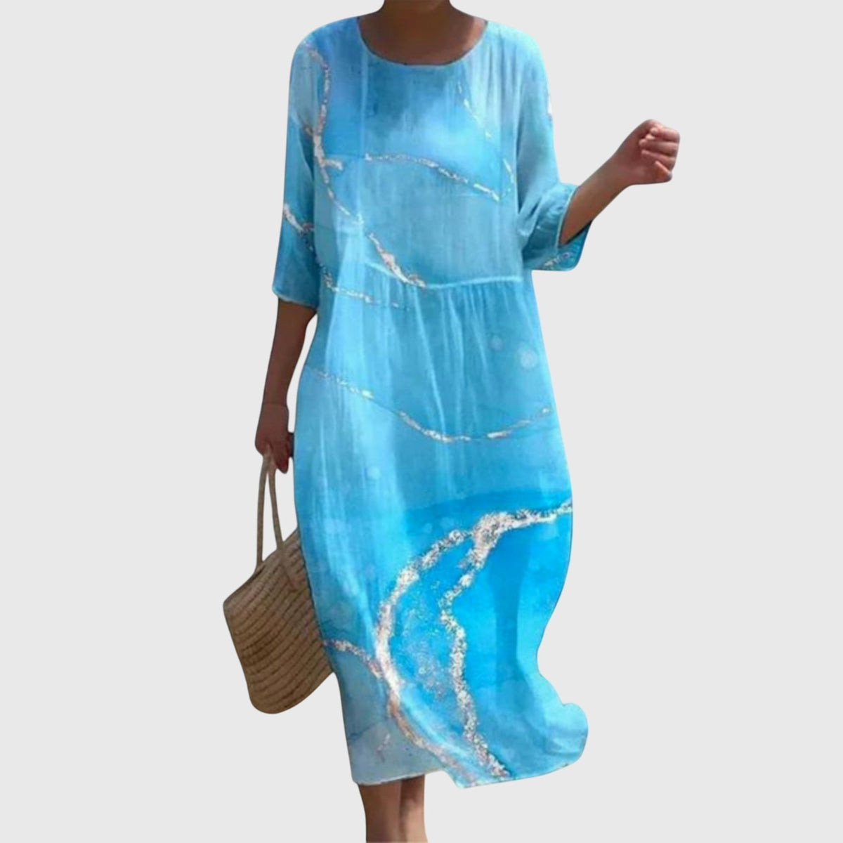 Elegante Vestido Maxi con Estampado Floral