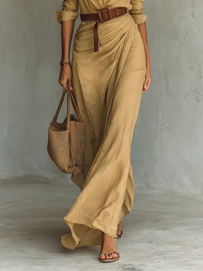 Vestido Maxi con Cinturón